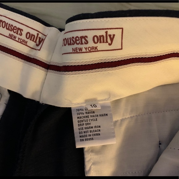 high rise linen blend pants - Picture 4 of 5